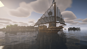 Barco super estiloso funcional com Valkyrien Skies