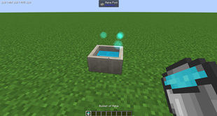 Using a bucket on a mana pool