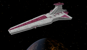 Venator over Coruscant