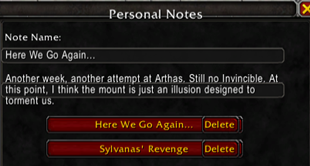 Personal Notes