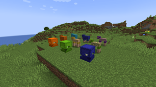 Dyed sheep and shulkers