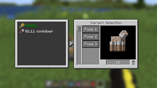 Variant Selection Screen with cooldown widget
