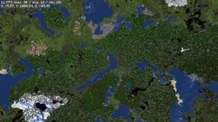 Fabulous - Amplified World, 65 Chunks Render Distance. FPS is much less influenced by Render Distance.