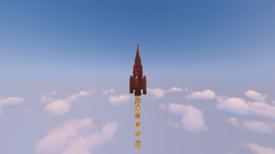 Space Rocket Flying