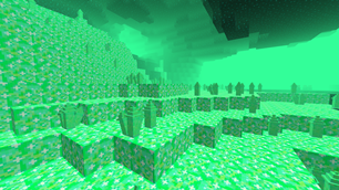 The rare Luminous Cavity biome