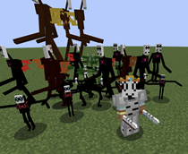 Decked out player, vs evil mobs