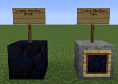 Crying Obsidian Block & Crying Obsidian Item (BDcraft Texture)