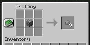 Rocks crafting recipe