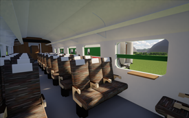 Interior--Dining car/Seat car