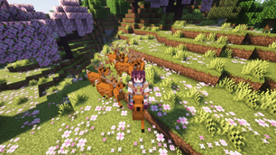 Riding a deer!