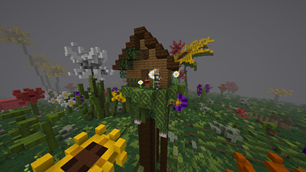 Flowerbed trader house