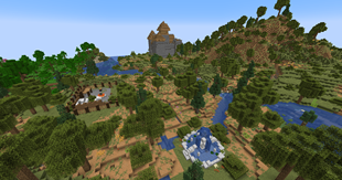 large ruined castle behind a fountain and a small outpost.png