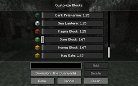 Customize Blocks Menu