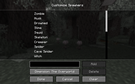 Customize Spawners