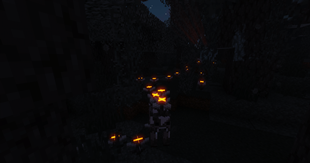 Eyeblossom Moobloom in a pale garden, nighttime