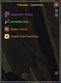Locked items window