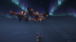A city, hanging from the Heavens