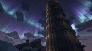A giant tower, guarded by a golem