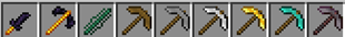 Obsidian tools, riding stick and hammers