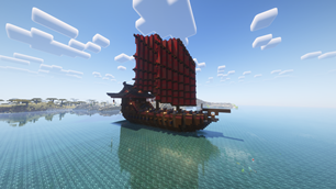 Asian Illager Ship Front View