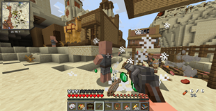 Just point a gun at villager to rob them