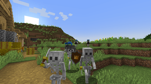 Skeletons attacking