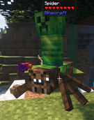 A creeper riding a spider!