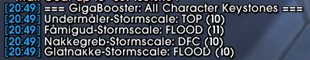 Result of slash command