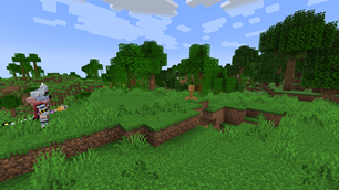 Magite Staff hitting creeper.
