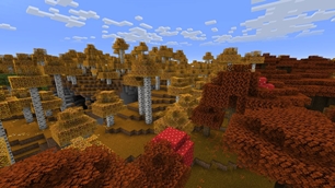 Orange grass, Regular birch + shaders