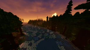 Sunset Over a River