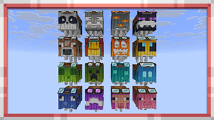 All 16 harnesses shown together