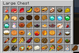 An extended list of all the foods in this pack.