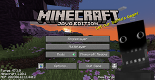 Menu screen