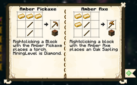 Amber Pickaxe and Amber Axe