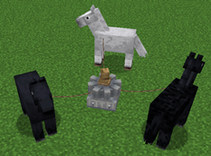 Three Horses on a single crank