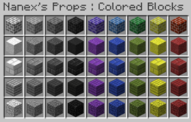 Colored Bricks, Stones, Stonebricks, Planks and Dirt Blocks...