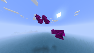 A corrupted floating village in the sky