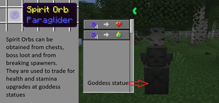 Spirit Orbs, Goddess statue