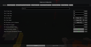 General Claim Config Section