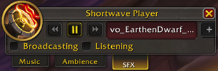 Minimized SFX Player