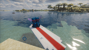 Stitch with Sunglasses in the surfboard