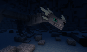 Ice dragon in his cave