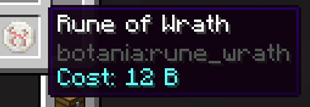 Tooltip Rune crafting cost