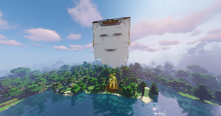 Dandelion Moobloom carried by a happy ghast