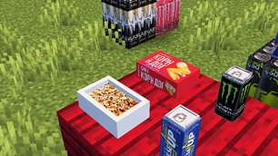 Energy drinks and blocks