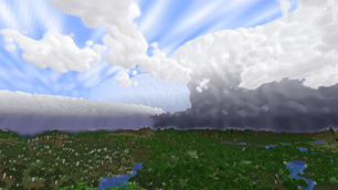 Stratus and Cumulonimbus Clouds