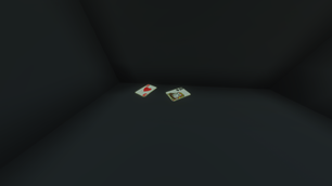 cards on the ground