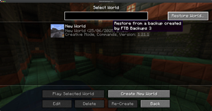 In-game backups restore