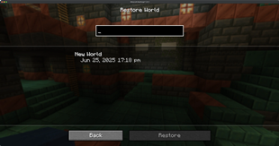 In-game backups restore